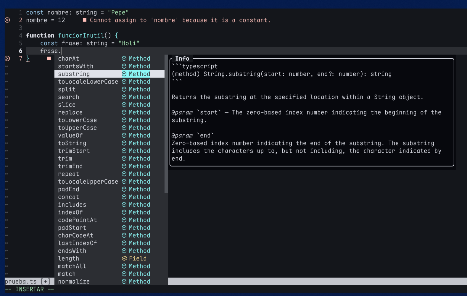 Autocompletado con el médulo de Mini.nvim