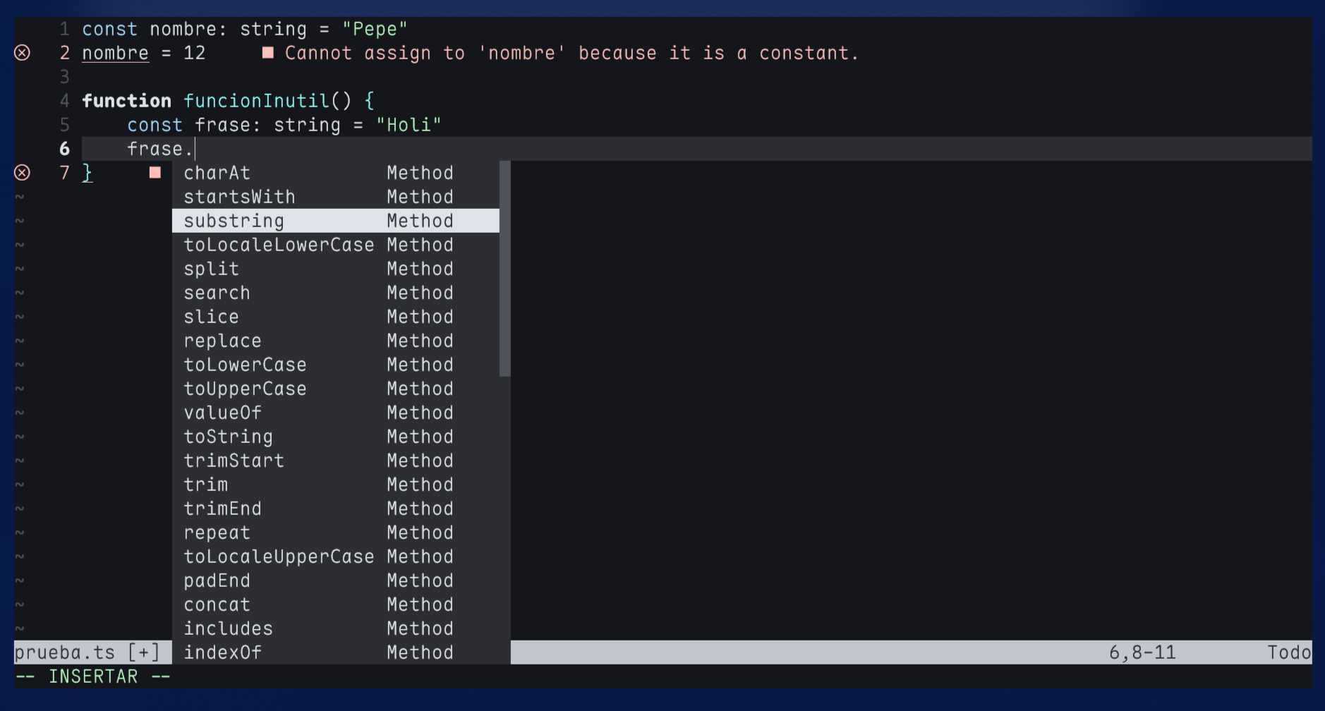 Autocompletado LSP nativo de Neovim